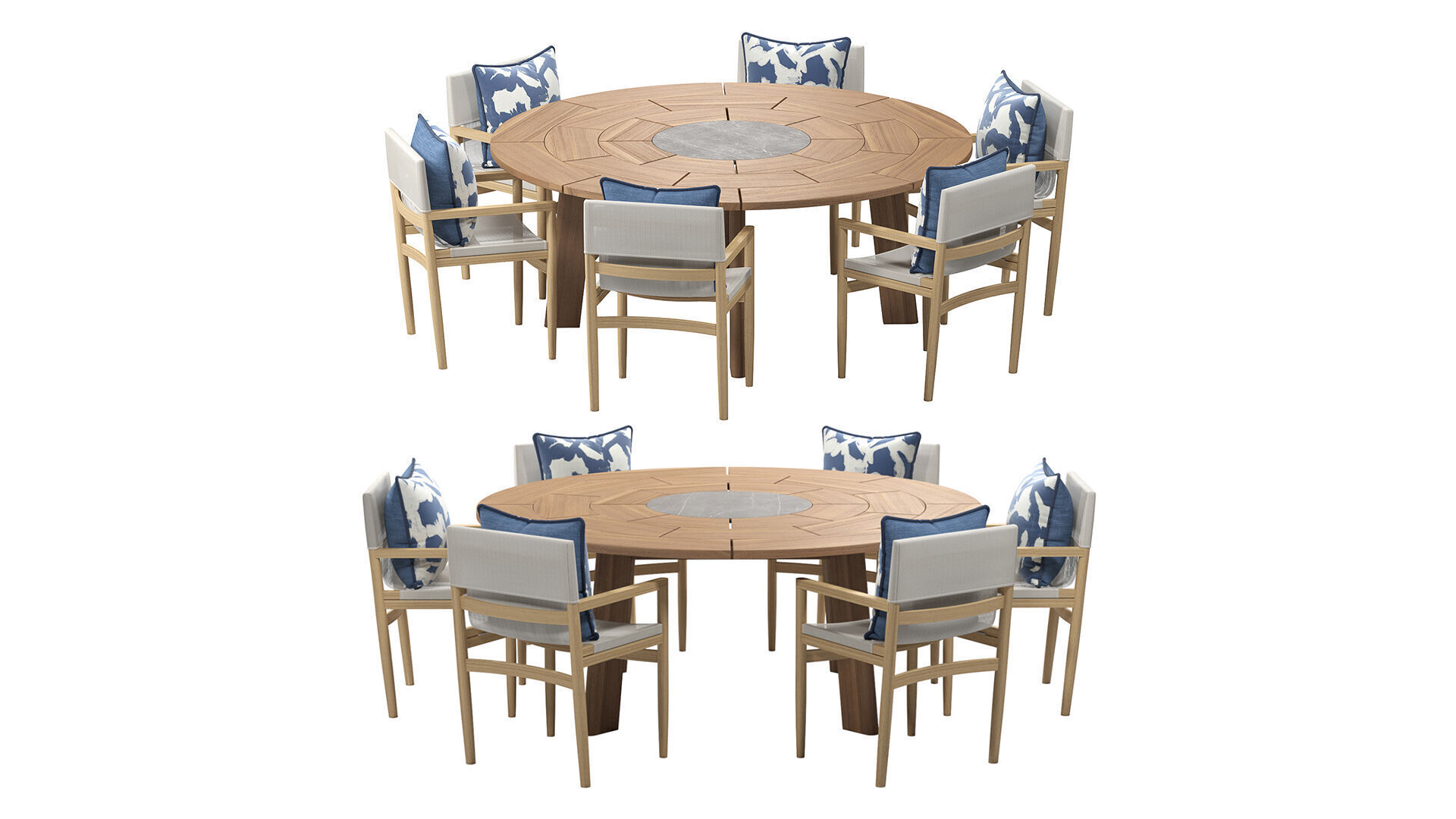 Brick Outdoor dining set 3D model_1