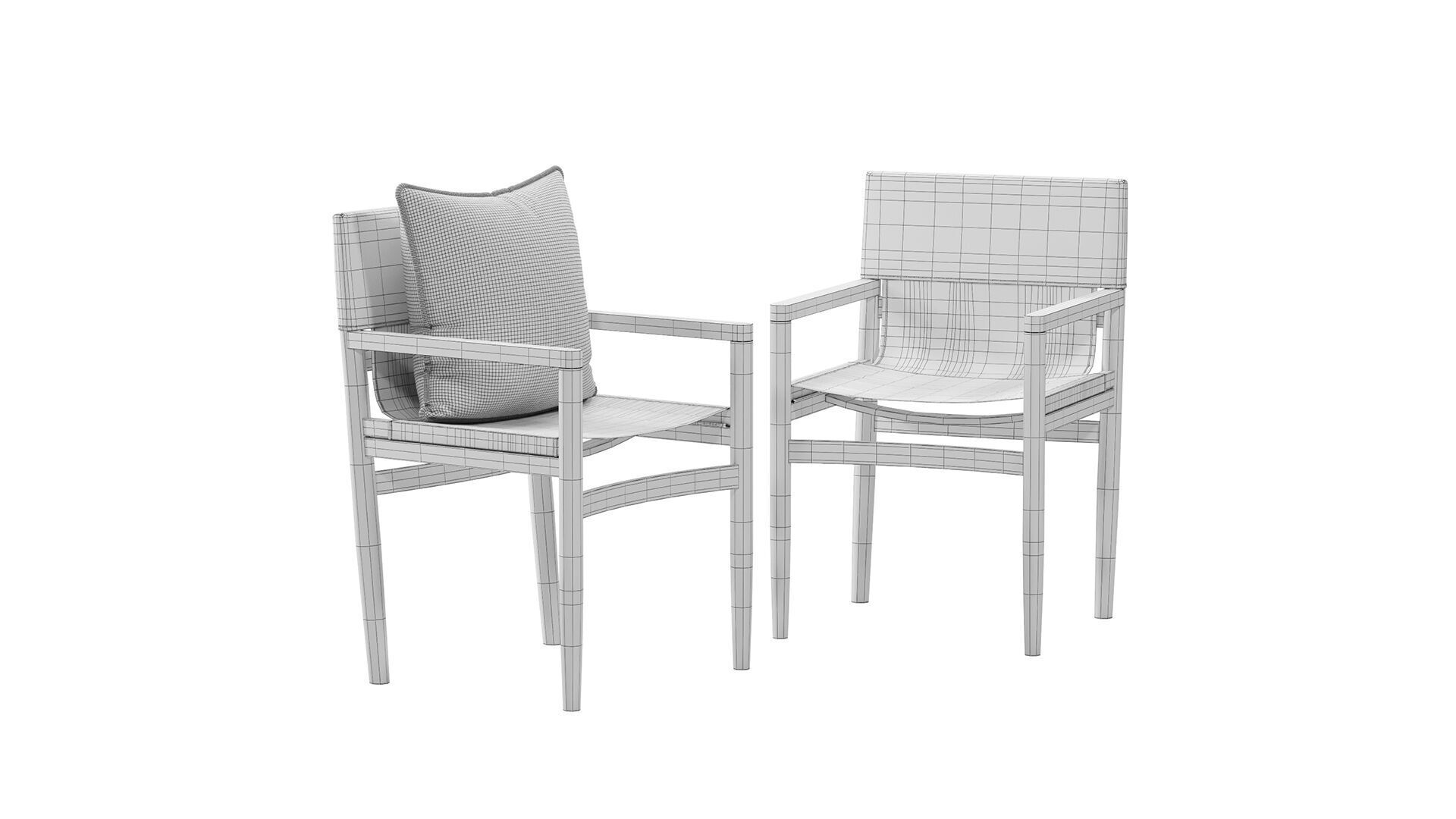 Brick Outdoor dining set 3D model_14