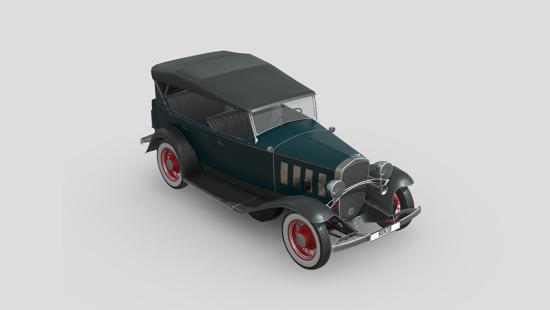 Chevrolet Confederate 1932 Low-poly 3D model_3