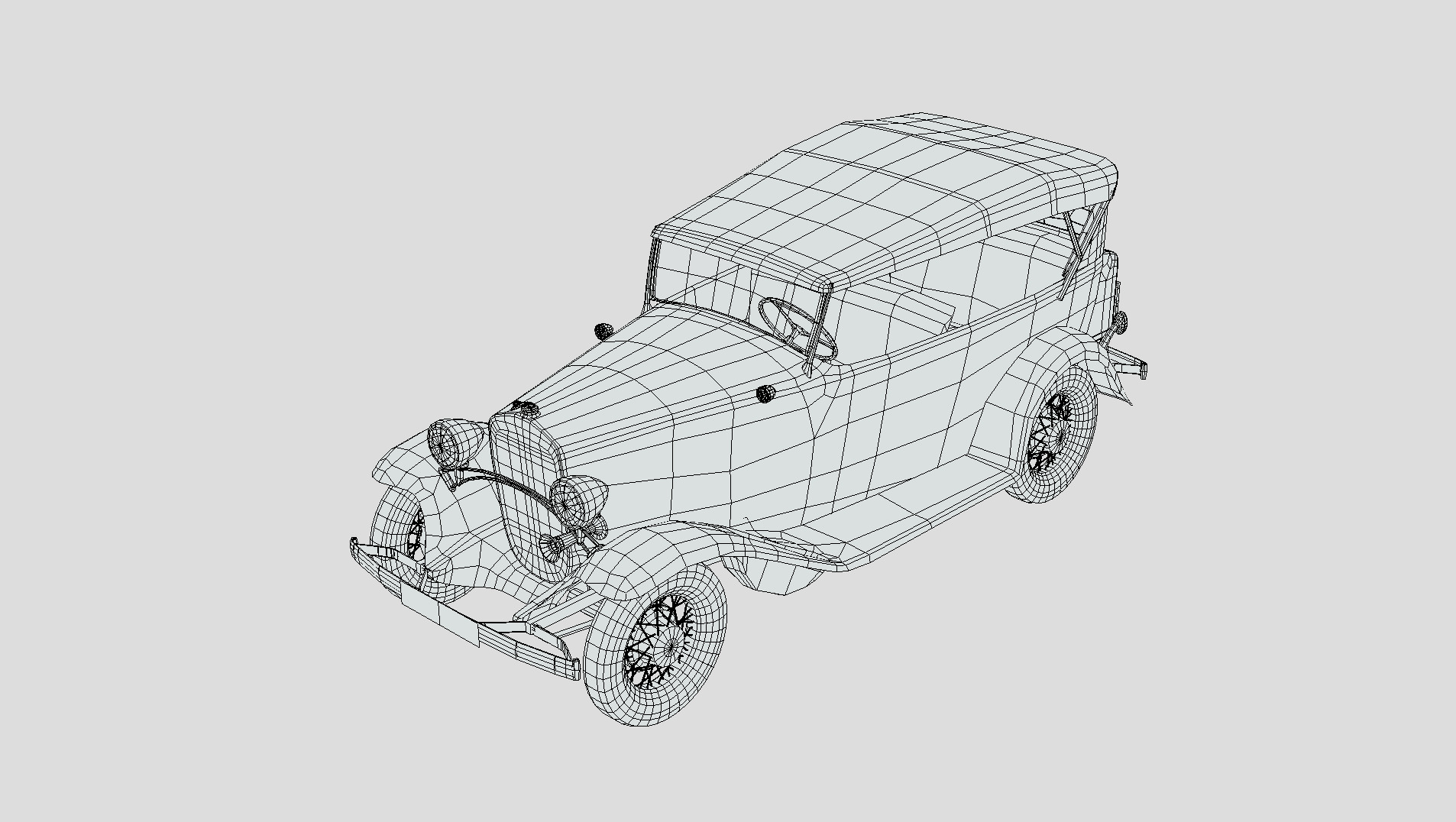 Chevrolet Confederate 1932 Low-poly 3D model_5