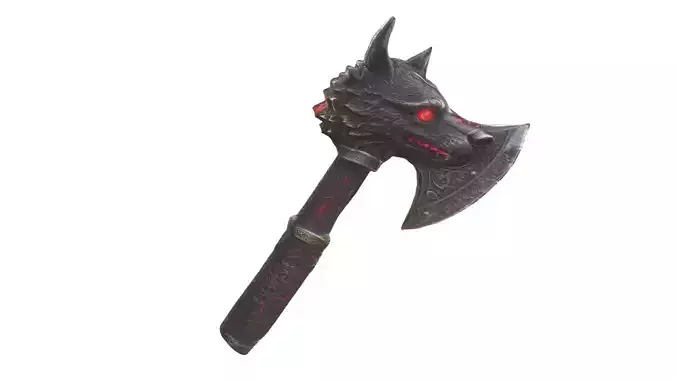 wolf axe Low-poly 3D model