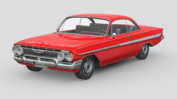 Chevrolet Impala 1961 Low-poly 3D model