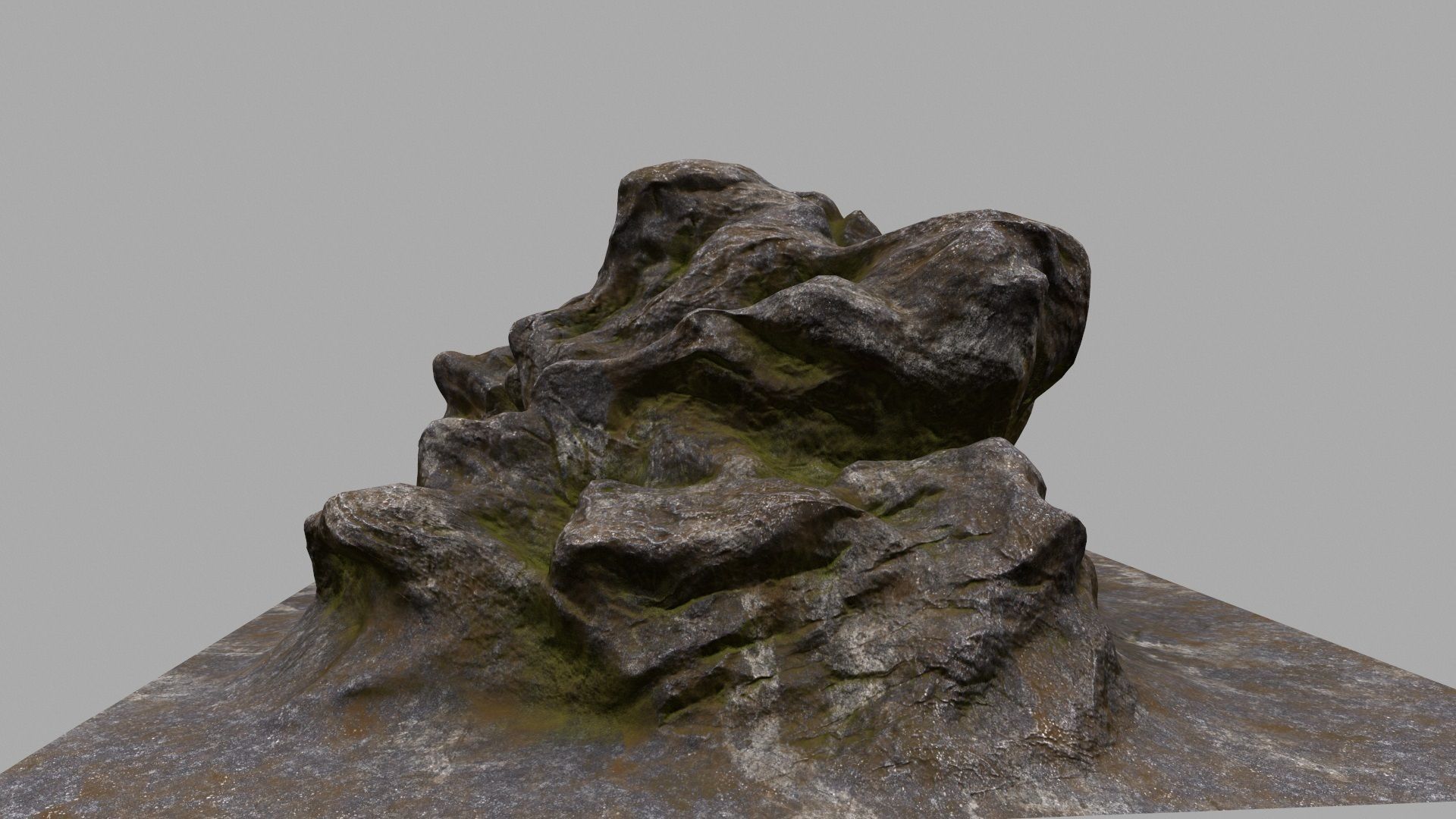 Rock with person 3D model_14