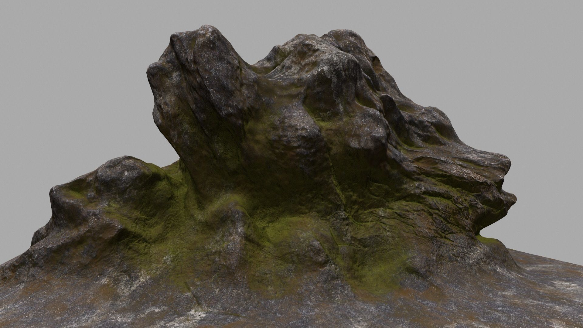 Rock with person 3D model_19