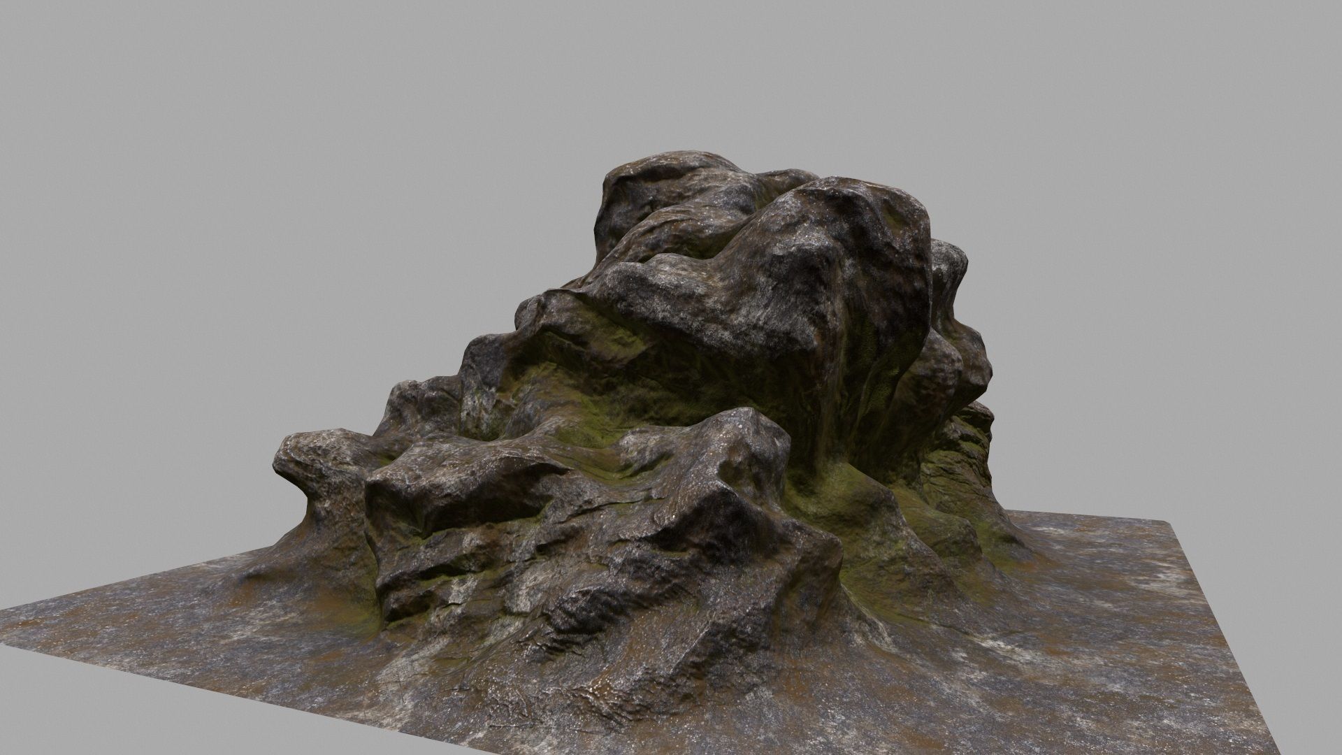 Rock with person 3D model_15