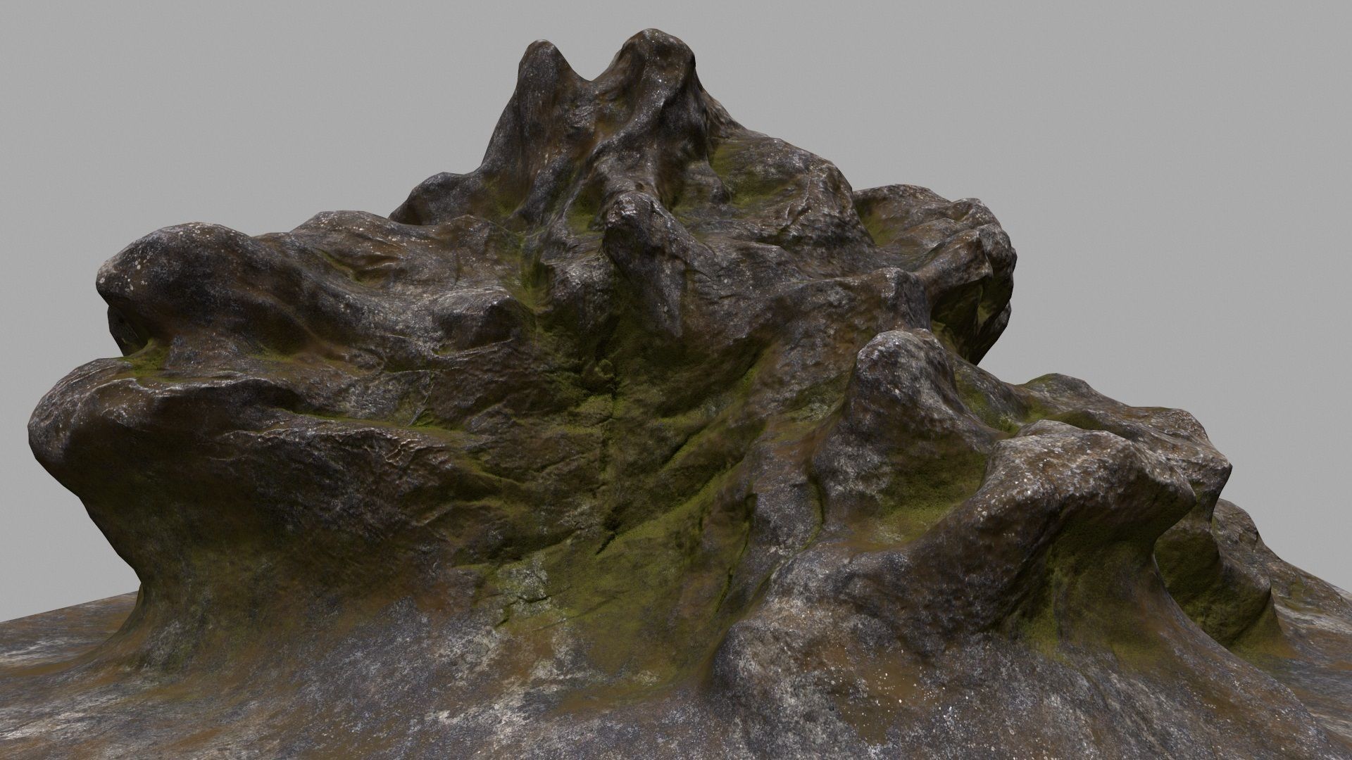 Rock with person 3D model_18