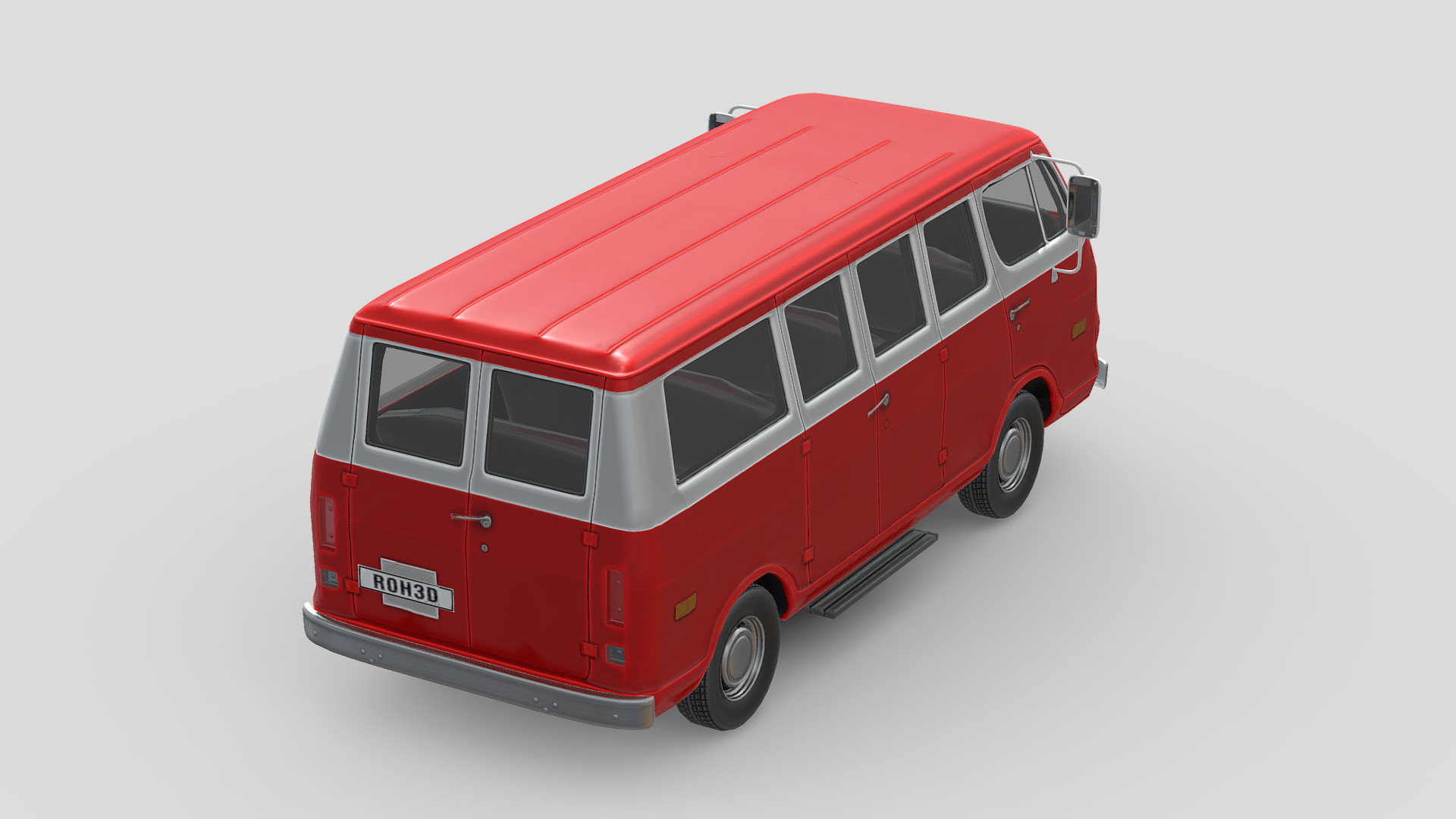 Chevrolet Sport Van 1968 Low-poly 3D model_4