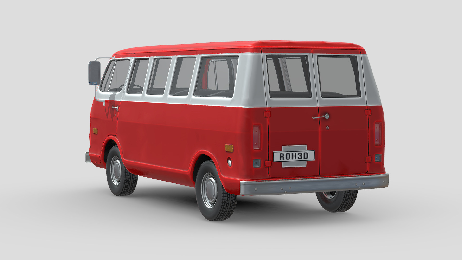 Chevrolet Sport Van 1968 Low-poly 3D model_1
