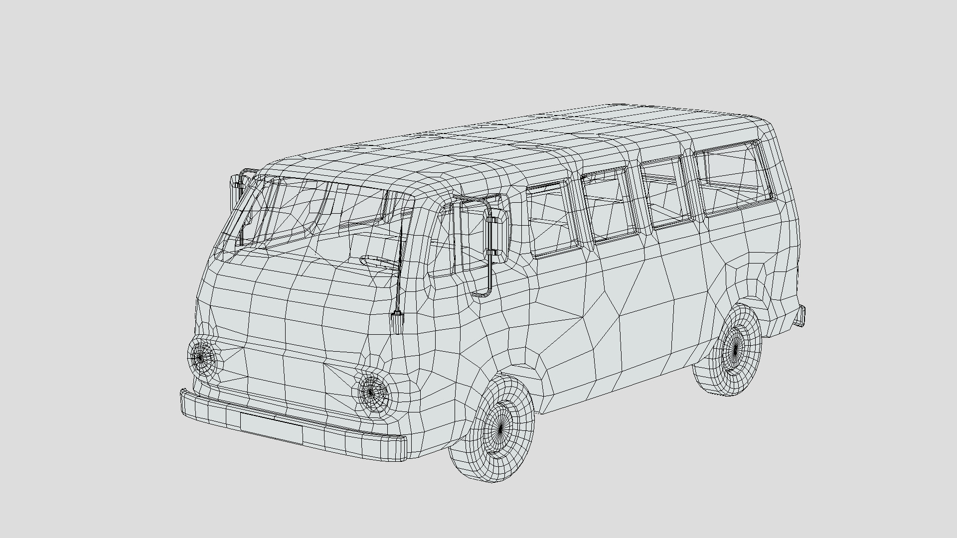 Chevrolet Sport Van 1968 Low-poly 3D model_5