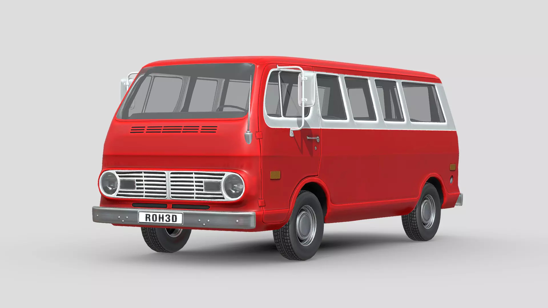 Chevrolet Sport Van 1968 Low-poly 3D model_0