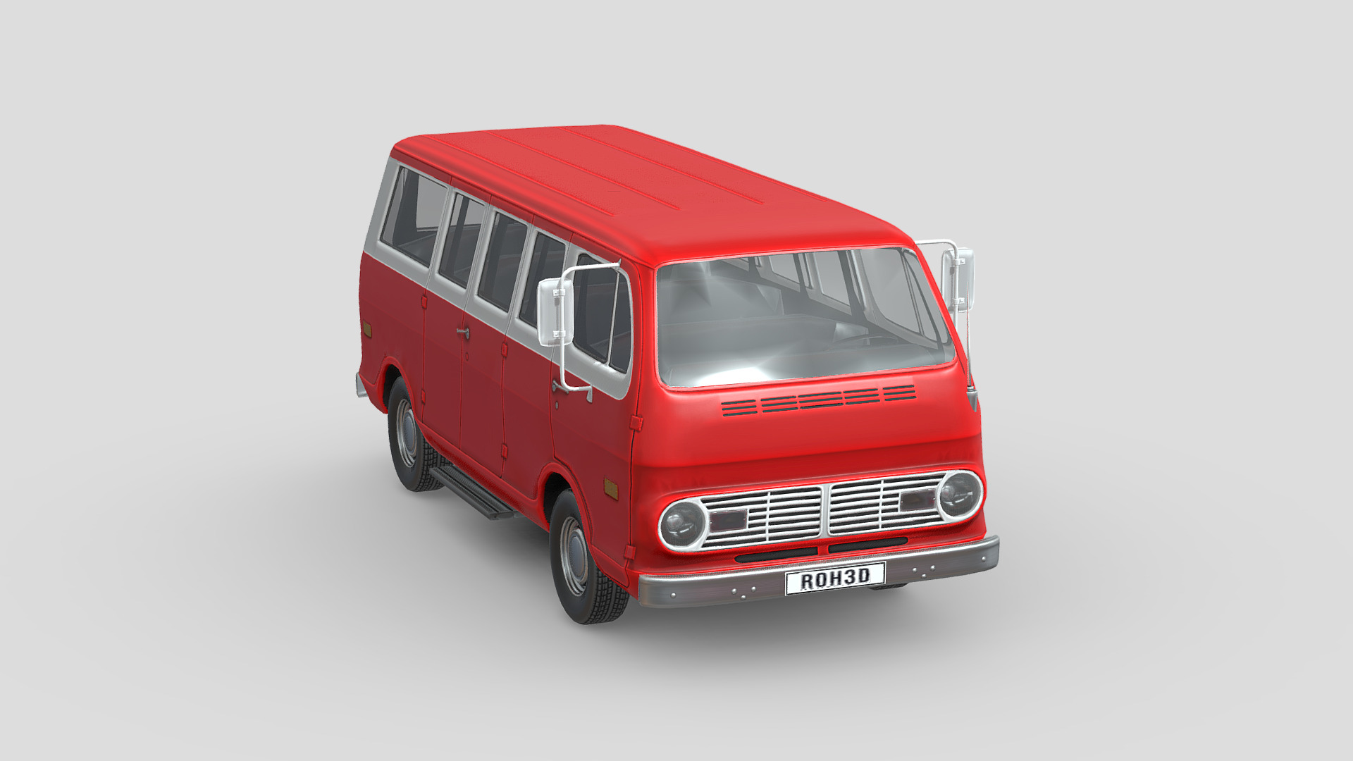 Chevrolet Sport Van 1968 Low-poly 3D model_3