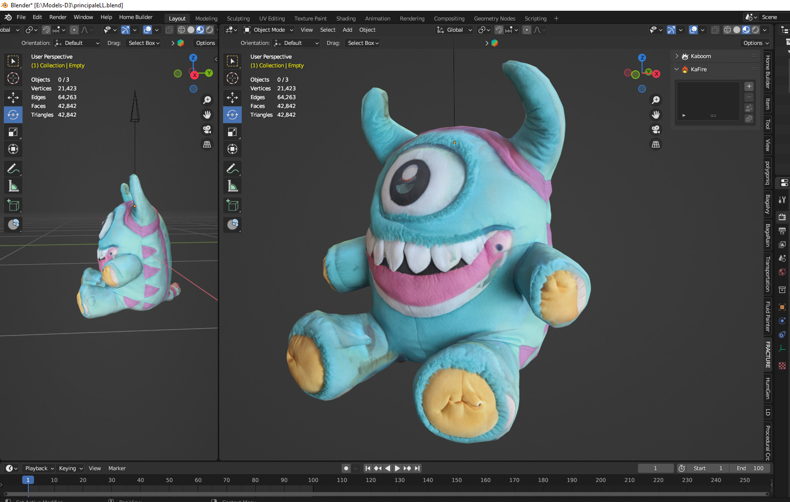 plush toy 01 Low-poly 3D model_2