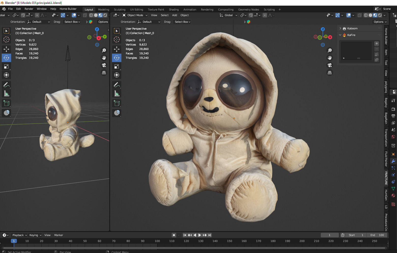 plush toy 02 Low-poly 3D model_2