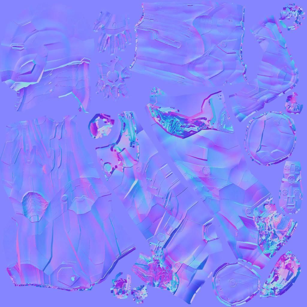 Iron Man Civil War Mark 45 Rigged Low-poly 3D model_11