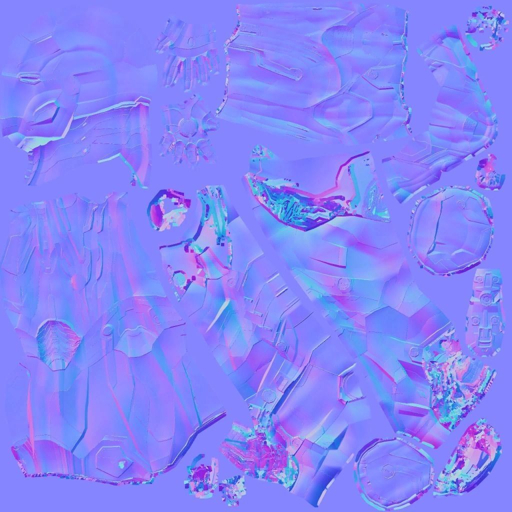 Iron Man Civil War Mark 45 Rigged Low-poly 3D model_13