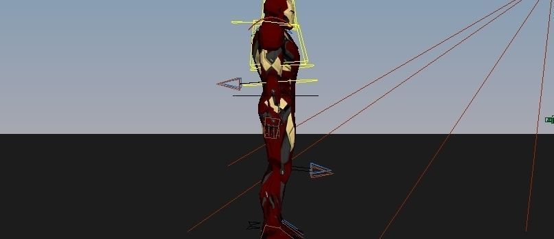 Iron Man Civil War Mark 45 Rigged Low-poly 3D model_5