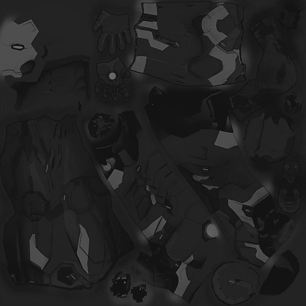 Iron Man Civil War Mark 45 Rigged Low-poly 3D model_9