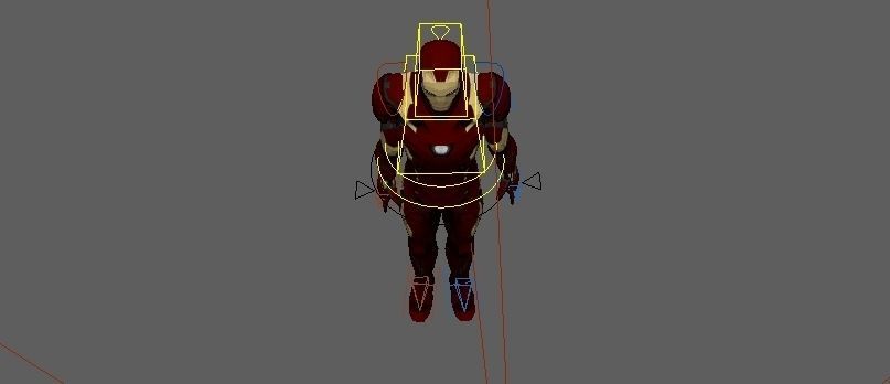 Iron Man Civil War Mark 45 Rigged Low-poly 3D model_2
