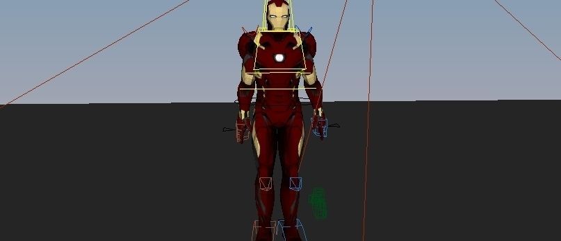 Iron Man Civil War Mark 45 Rigged Low-poly 3D model_4