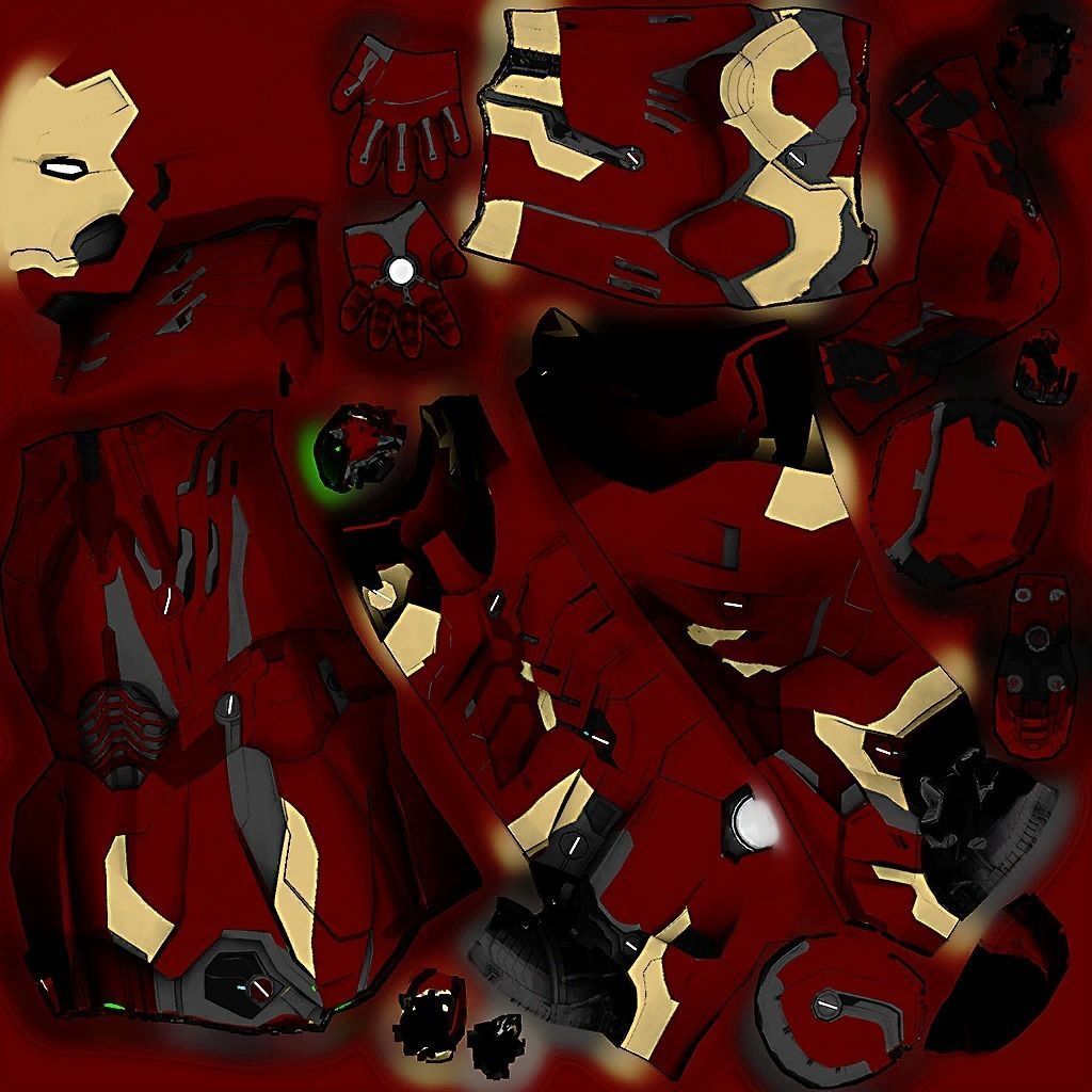 Iron Man Civil War Mark 45 Rigged Low-poly 3D model_14