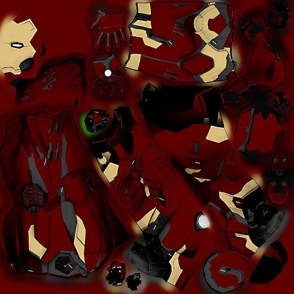 Iron Man Civil War Mark 45 Rigged Low-poly 3D model_10