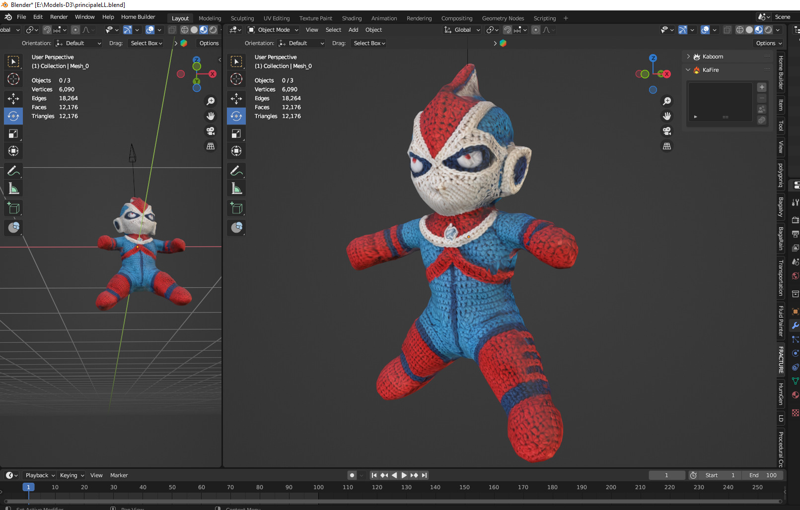 plush toy 04 Low-poly 3D model_2