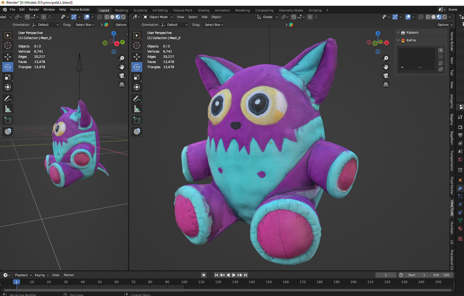 plush toy 08 Low-poly 3D model_2