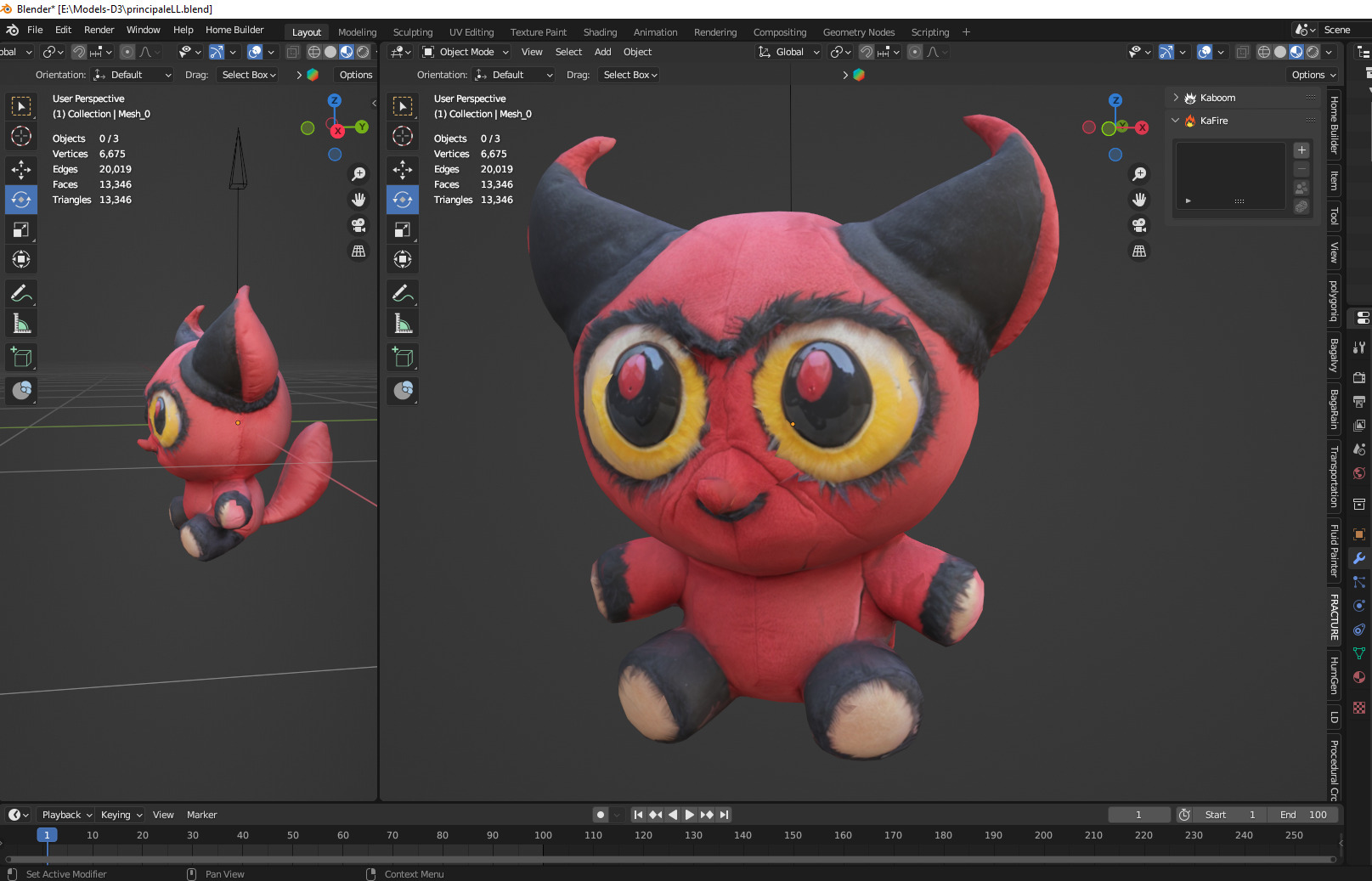 plush toy 09 Low-poly 3D model_2