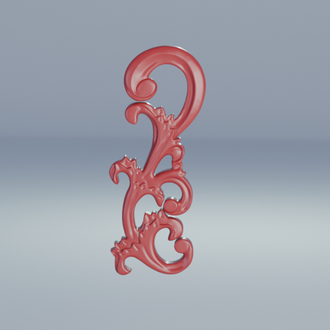 Arabesco ornamento 3D print model_1