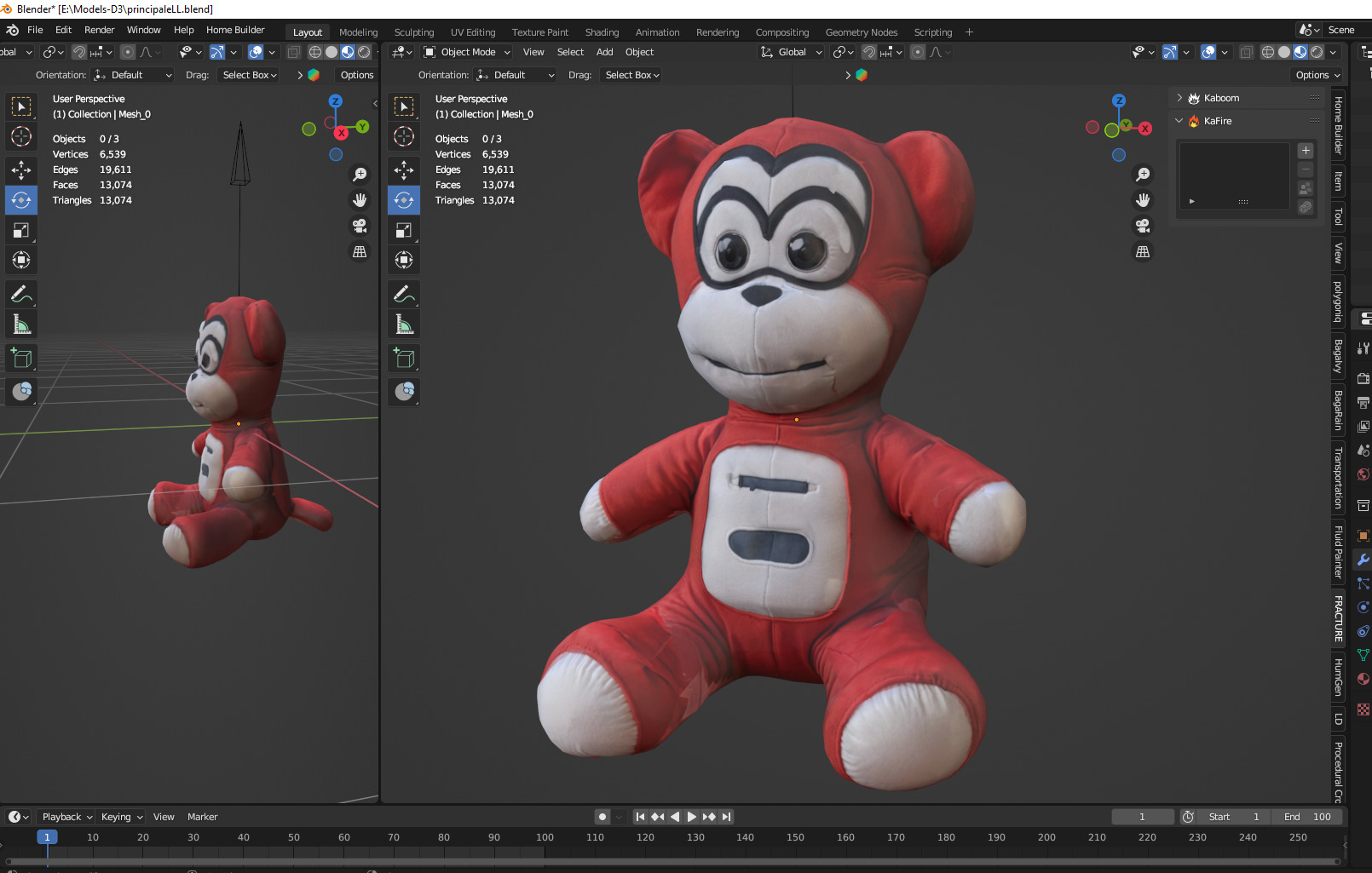 plush toy 11 Low-poly 3D model_2