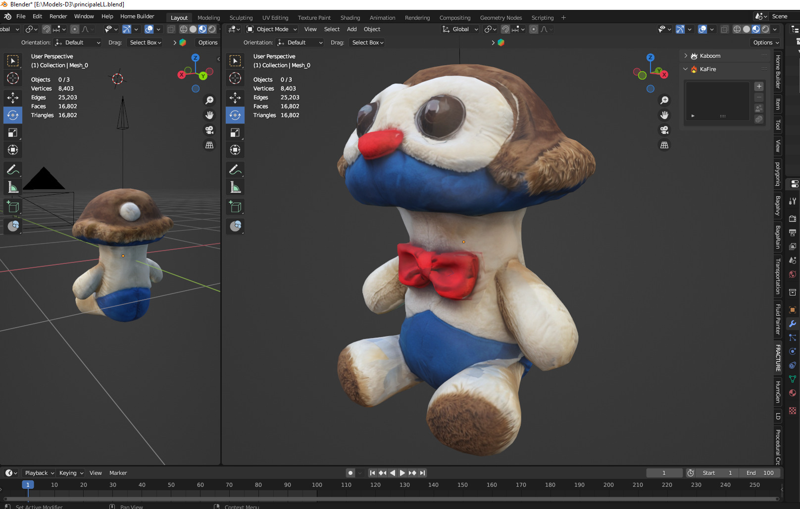 plush toy 14 Low-poly 3D model_2