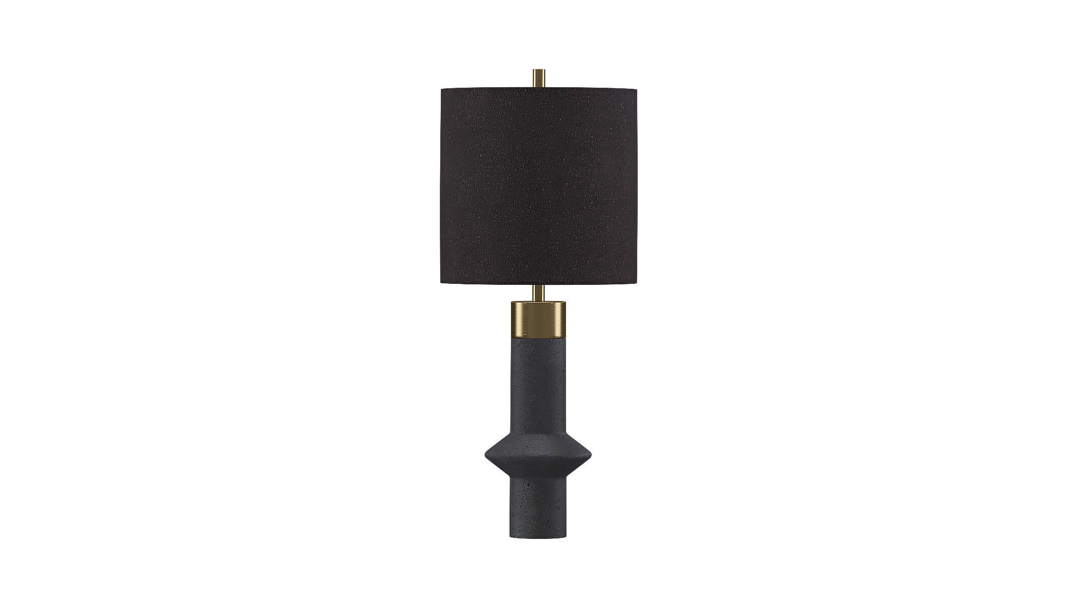 Uttermost Black Label Edge Table Lamp Black 3D model_2