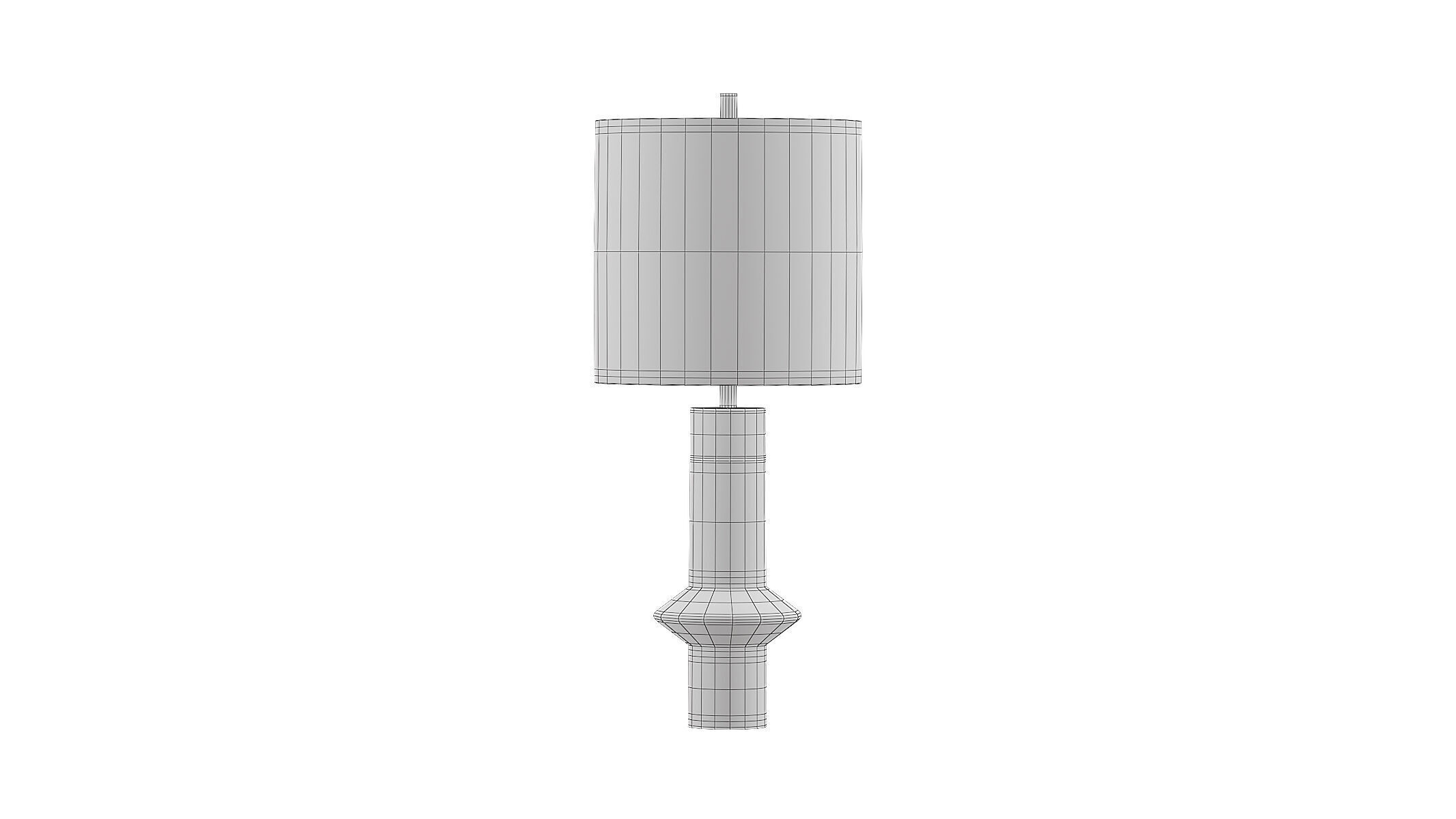 Uttermost Black Label Edge Table Lamp Black 3D model_15