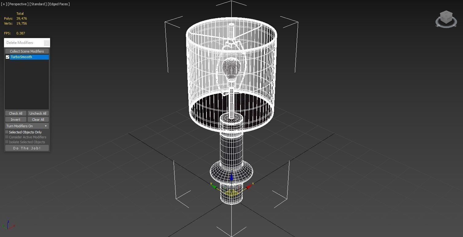 Uttermost Black Label Edge Table Lamp Black 3D model_7