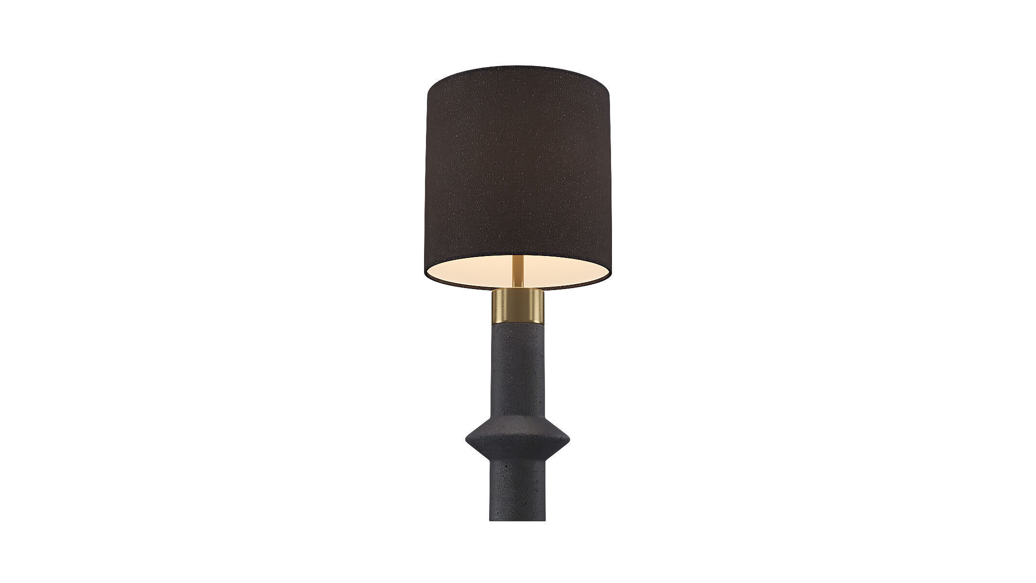 Uttermost Black Label Edge Table Lamp Black 3D model_6