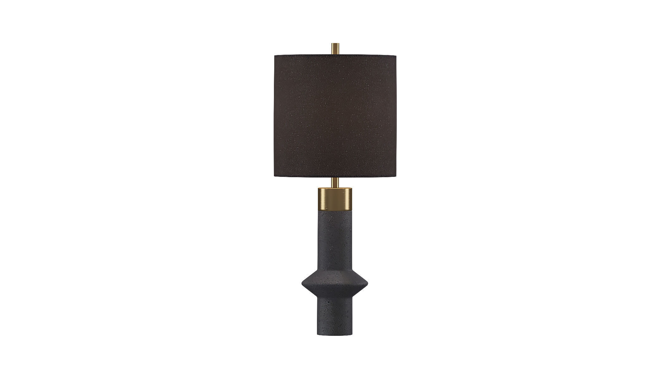 Uttermost Black Label Edge Table Lamp Black 3D model_3