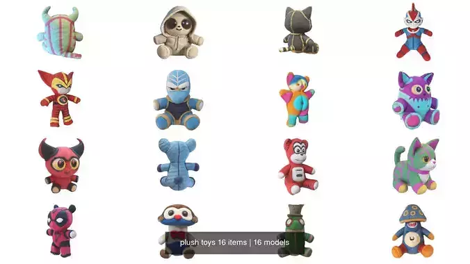 plush toys 16 items