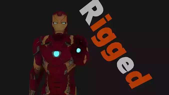Iron Man Civil War Mark 46 Rigged Low-poly 3D model