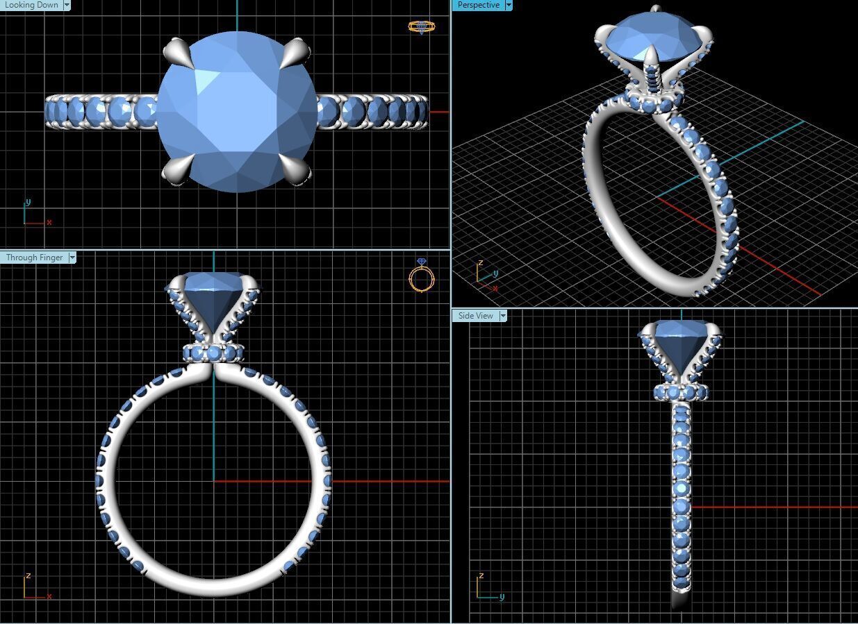 Tiffany engagement ring  3D print model_5