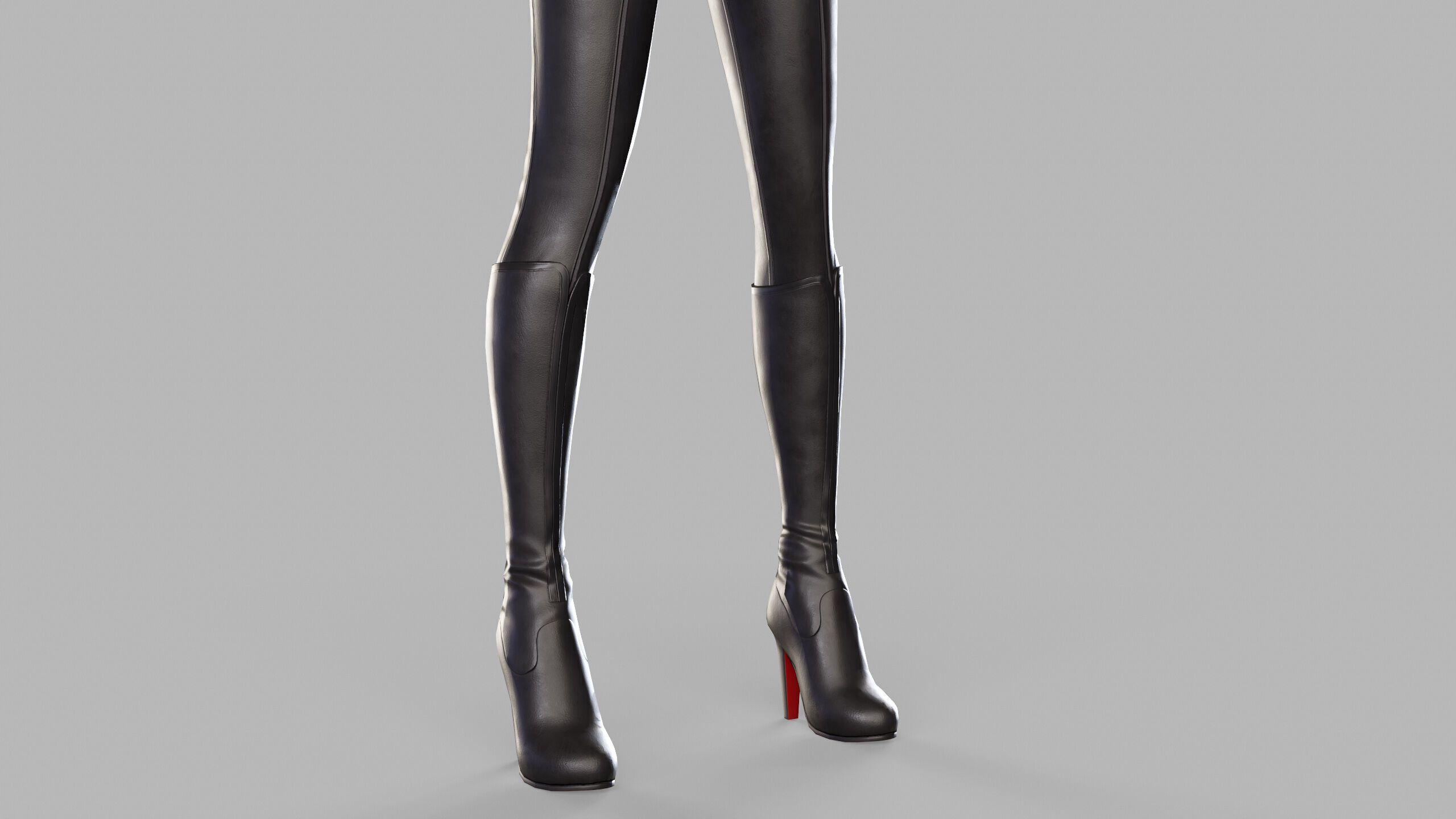 Cartoon Sci Fi Girl Low-poly 3D model_19