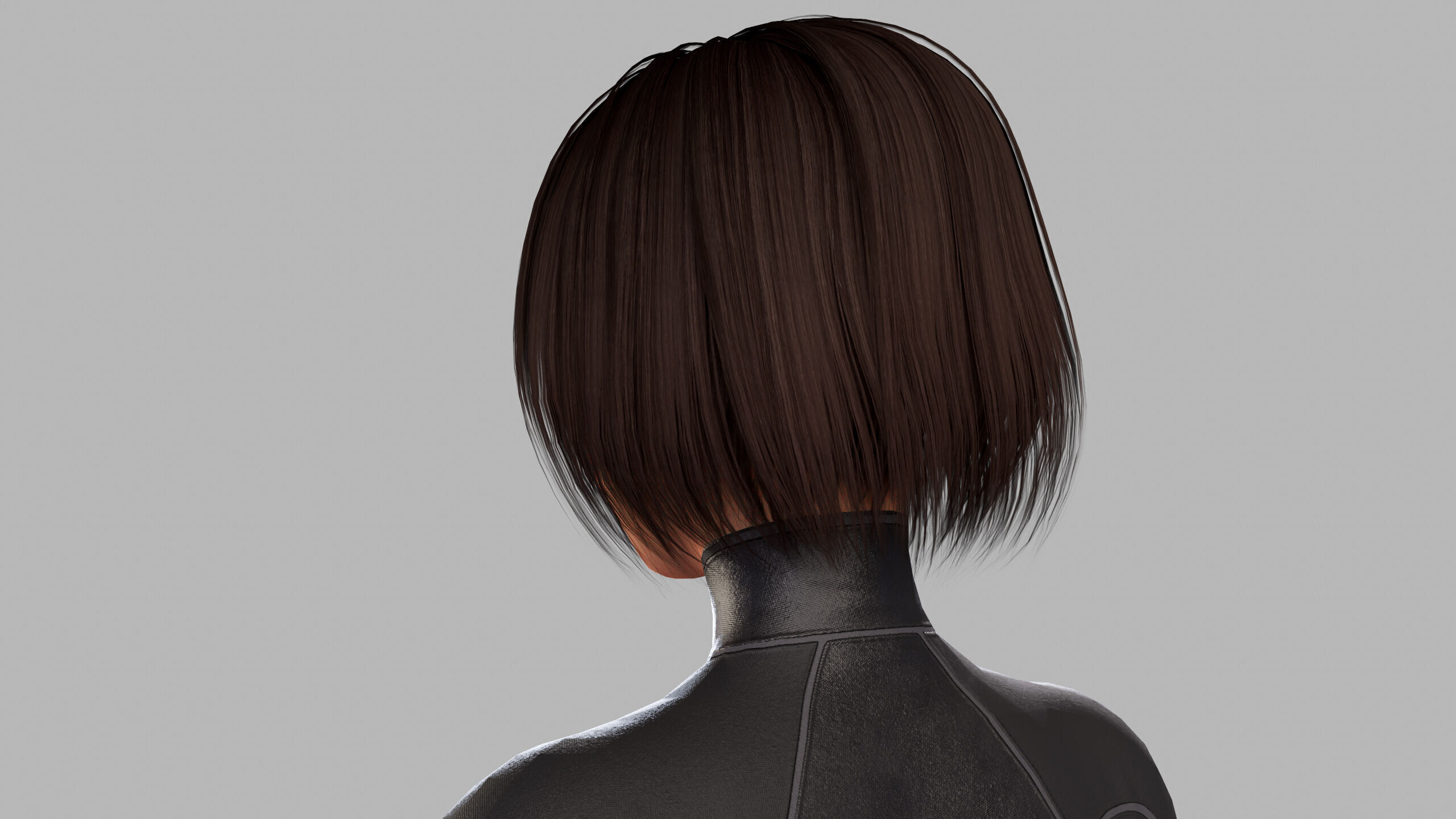 Cartoon Sci Fi Girl Low-poly 3D model_8