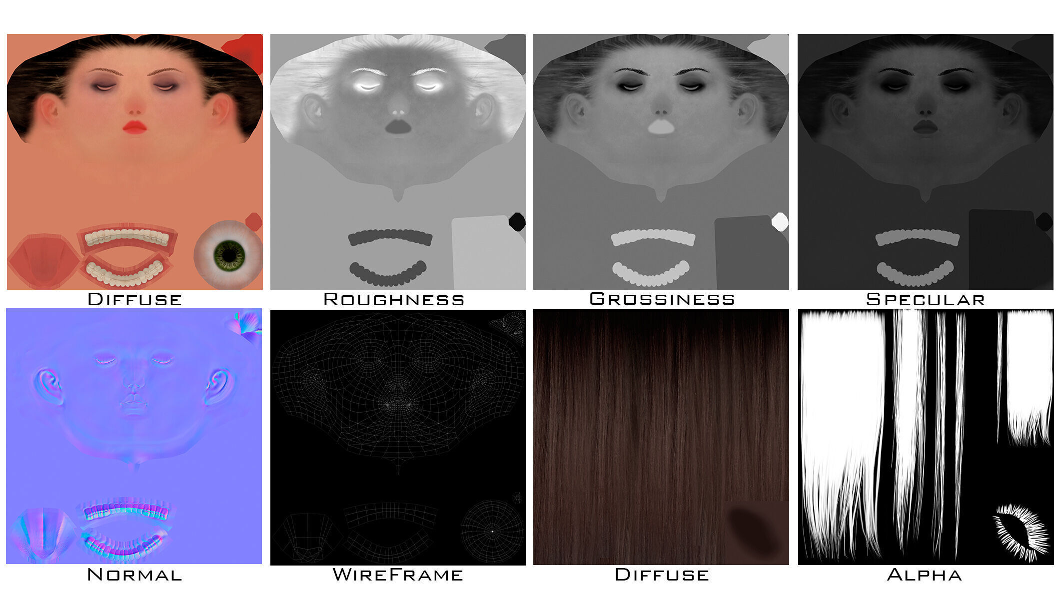 Cartoon Sci Fi Girl Low-poly 3D model_33