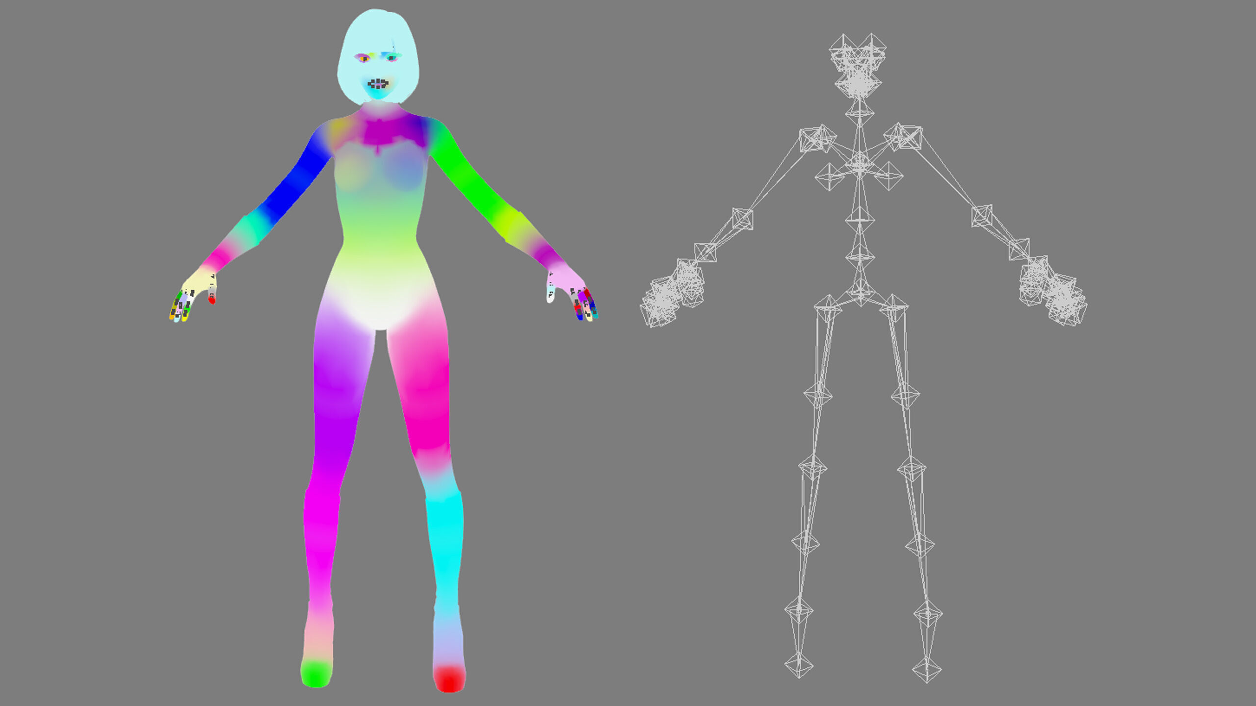 Cartoon Sci Fi Girl Low-poly 3D model_29