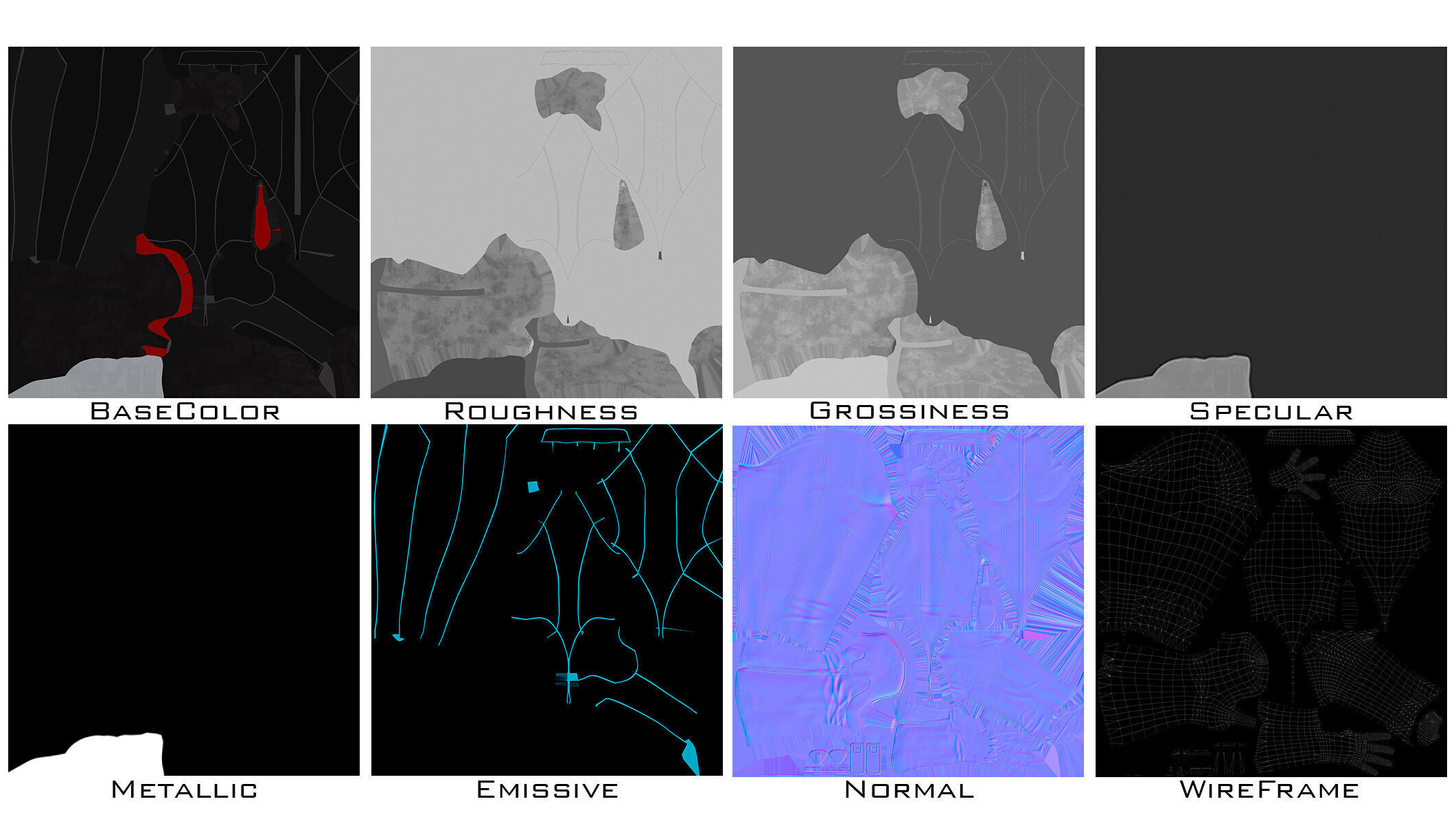 Cartoon Sci Fi Girl Low-poly 3D model_34