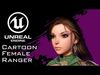 Cartoon Female Ranger Low-poly 3D model_3