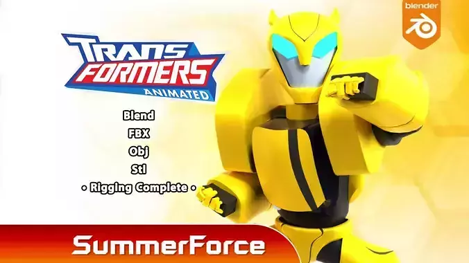 Bumblebee - Transformers  Animated 3D model