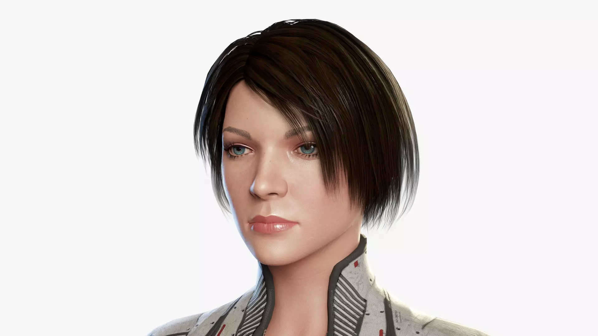 Female Sci Fi Soldier Low-poly 3D model_0