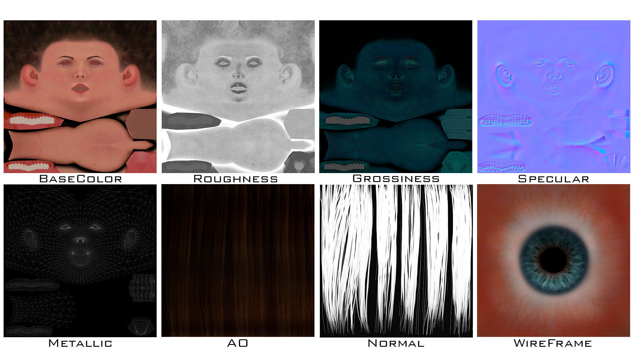 Female Sci Fi Soldier Low-poly 3D model_33