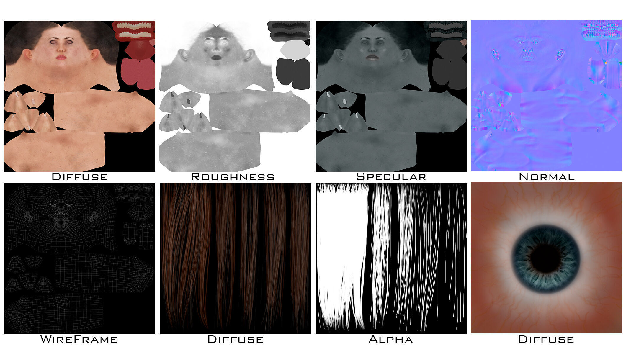 Female Sci Fi Soldier Low-poly 3D model_30