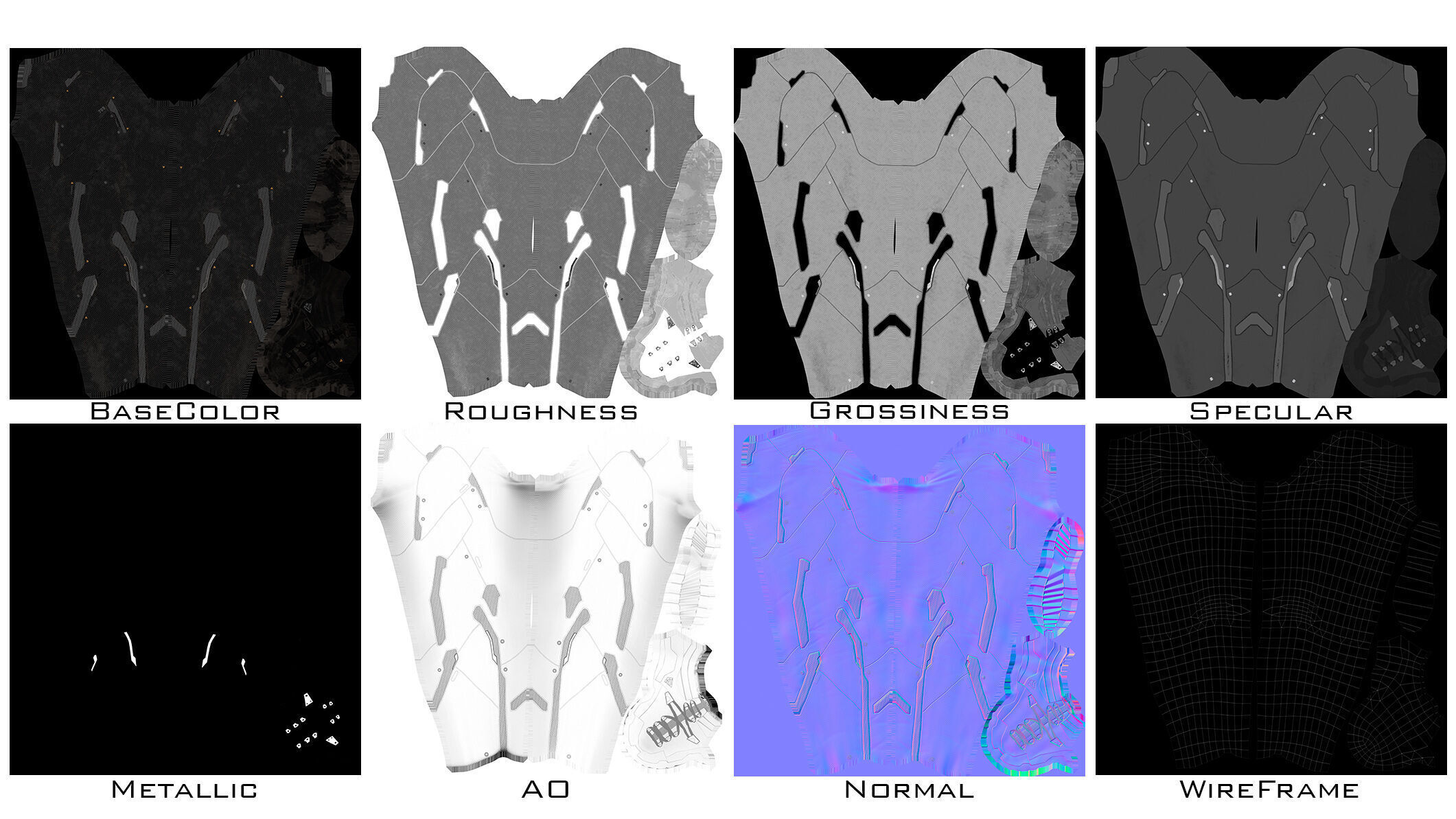 Female Sci Fi Soldier Low-poly 3D model_31